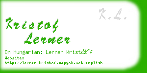 kristof lerner business card